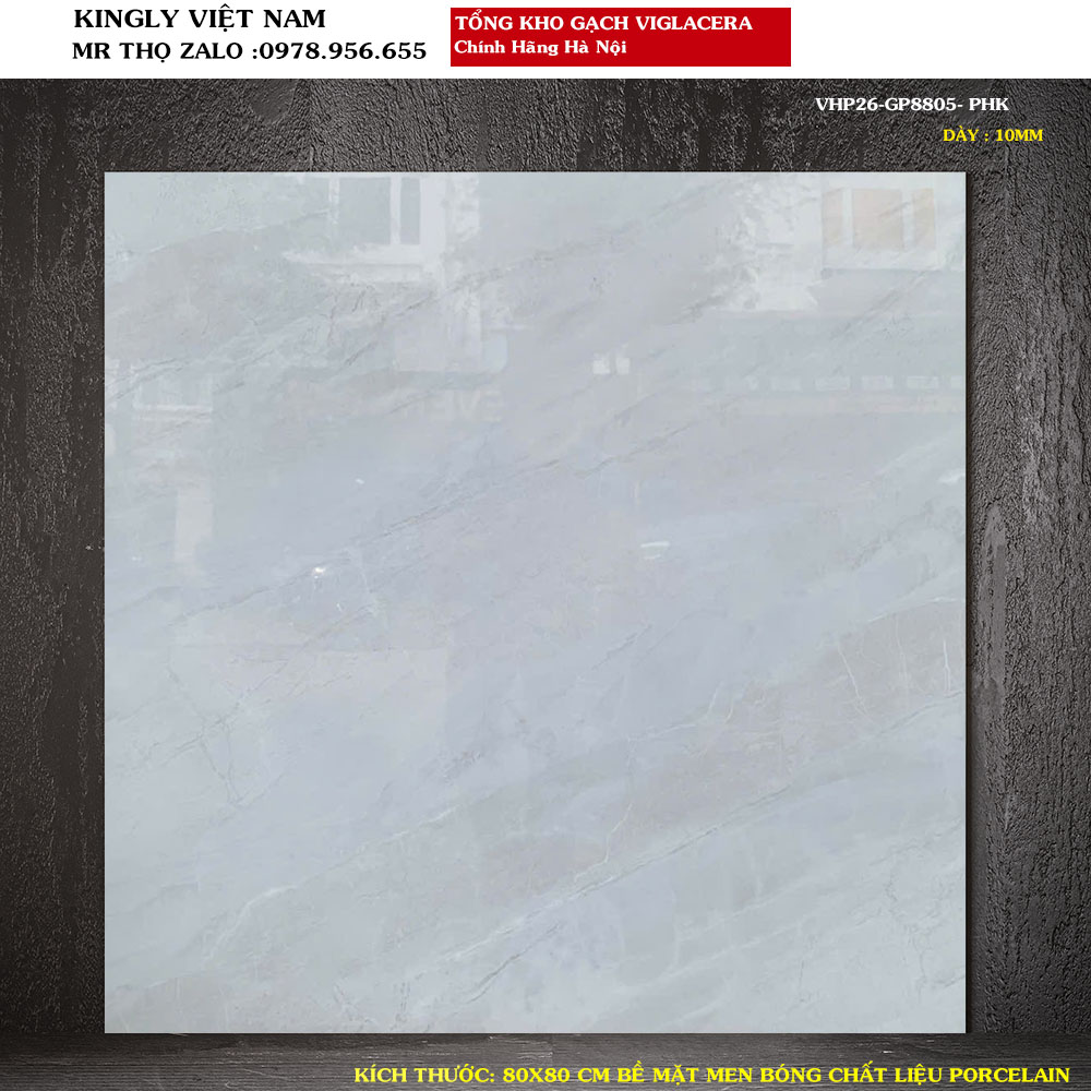 Gạch lát nền Viglacera 80x80 VHP26-GP8805 Loại 1